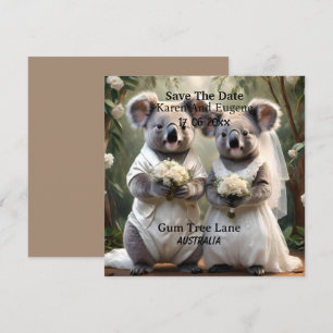 Invitation "Vows À feuillage persistant : Un Mariage Koala en