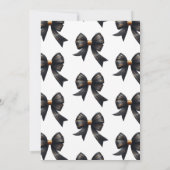 Invitation Vows avant Vows Gold Black Bow Fête des mariées (Dos)