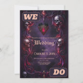 Invitation Vows Beyond the Veil – Gothic Wedding Art  (Devant)
