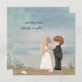 Invitation Vows de mariage sur plage (Devant / Derrière)