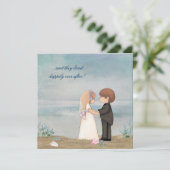 Invitation Vows de mariage sur plage (Debout devant)