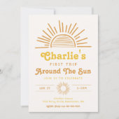Invitation Voyage Autour De L'Invitation Soleil | Anniversair (Devant)