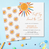 Invitation Voyage Autour Du Soleil 1Er Anniversaire