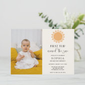 Invitation Voyage autour du soleil Photo Anniversaire Invitat (Debout devant)