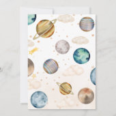 Invitation Voyage autour du soleil | Premier anniversaire de  (Dos)