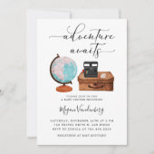 Invitation Voyage Baby shower Aventure Attend (Devant)