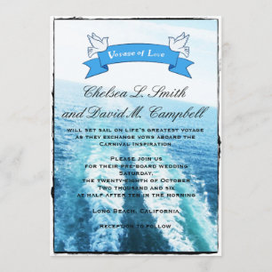 Invitation Voyage d'amour Croisière Bateau/Mariage de destina