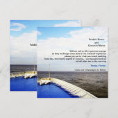 Invitation Voyage d'amour | Croisière / Mariage de destinatio (Devant / Derrière)