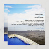 Invitation Voyage d'amour | Mariage sur un bateau de croisièr (Devant / Derrière)