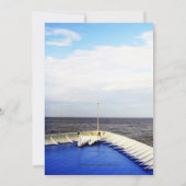 Invitation Voyage d'amour : mariage sur un bateau de croisièr (Dos)