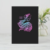 Invitation Voyage d'anniversaire Aquarius Cadeau Zodiac Symbo (Debout devant)