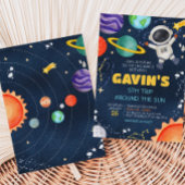 Invitation Voyage dans l'espace autour de la fête d'anniversa