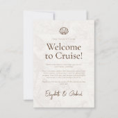 Invitation Voyage de croisière Itinéraire Destination Mariage (Devant)