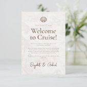 Invitation Voyage de croisière Itinéraire Destination Mariage (Debout devant)