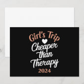 Invitation Voyage de fille 2024 moins cher que les vacances d (Devant / Derrière)