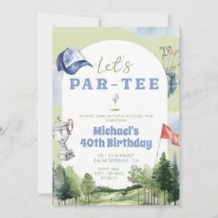 Invitation Voyage de golf Anniversaire du week-end