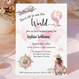 Invitation Voyage de la fête d'adieu