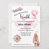 Invitation Voyage de la fête d'adieu (Devant)