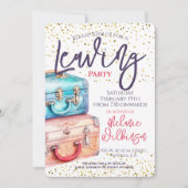 Invitation Voyage de la valise de partie de départ (Devant)