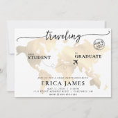 Invitation Voyage de l'étudiant à la fête de graduation (Devant)