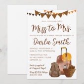 Invitation Voyage de Mlle à Mme Fête des mariées de bagages (Devant / Derrière)