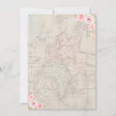 Invitation Voyage de Mlle à Mme Fête des mariées de voyage (Dos)