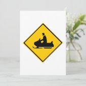 Invitation Voyage de neige Signaler neige hiver (Debout devant)