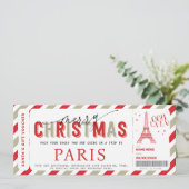 Invitation Voyage de Noël à Paris Billet cadeau (Debout devant)