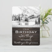 Invitation Voyage de ski d'anniversaire (Debout devant)