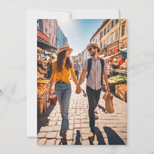 Invitation voyage destination mariage enregistrer la date (Devant)