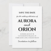 Invitation voyage destination mariage enregistrer la date (Dos)