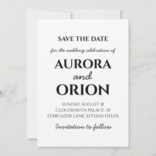 Invitation voyage destination mariage enregistrer la date (Dos)