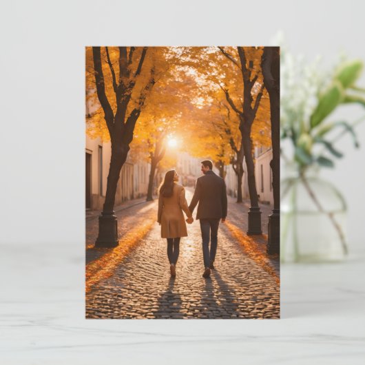 Invitation voyage destination mariage enregistrer la date (Debout devant)