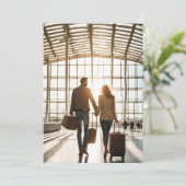 Invitation voyage destination mariage enregistrer la date (Debout devant)