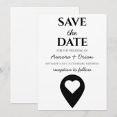 Invitation voyage destination mariage enregistrer la date (Devant / Derrière)