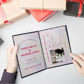 Invitation Voyage Destination Passeport Mariage Enregistrer l