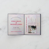 Invitation Voyage Destination Passeport Mariage Enregistrer l (Intérieur)
