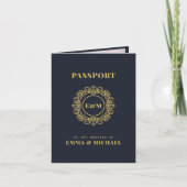 Invitation Voyage Destination Passeport Mariage Enregistrer l (Devant)