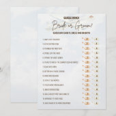 Invitation Voyage Fête des mariées mariée et jeu de chambre (Devant / Derrière)