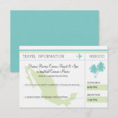 Invitation Voyage Information Embarquement Pass AU MEXIQUE (Devant / Derrière)
