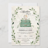 Invitation Voyage Mariage d'aventure verdure (Devant)