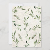 Invitation Voyage Mariage d'aventure verdure (Dos)