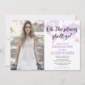 Invitation Voyage oh les endroits elle ira photo d'obtention (Devant)