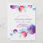 Invitation Voyage spatial pour enfants autour de la planète 1 (Devant)