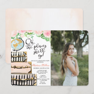 Invitation Voyage Thématique Graduation Party Photo Invitatio