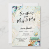 Invitation Voyager de Mlle à Mme Aventure Fête des mariées (Devant)