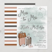 Invitation Voyager de Mlle à Mme. Bagages modernes (Devant / Derrière)