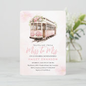 Invitation Voyager de Mlle à Mme Fête des mariées (Debout devant)