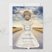 Invitation Voyager de Mlle à Mme Fête des mariées (Devant)