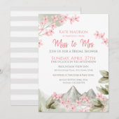 Invitation Voyager de Mlle à Mme Fête des mariées (Devant / Derrière)